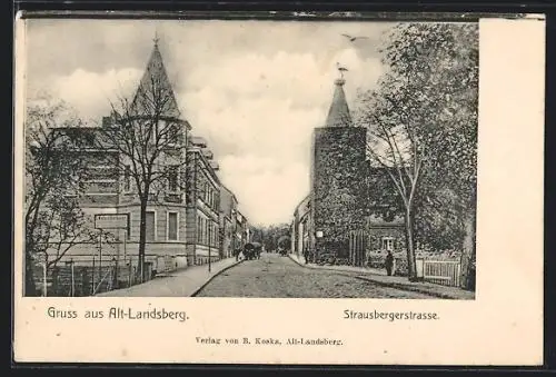 AK Altlandsberg, Blick in die Strausbergerstrasse