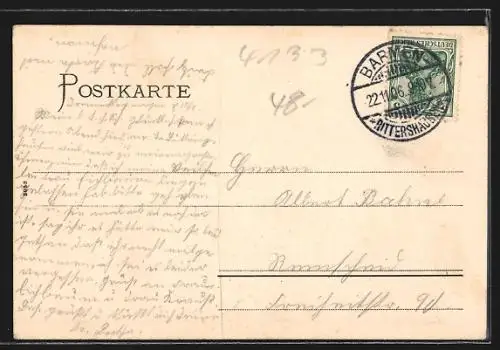 AK Neukirchen /Kr. Moers, Kirche, Pfarrhaus, Panorama