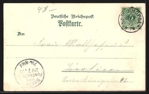 Lithographie Fürstenwalde / Spree, Denkmals- u. Kaiserplatz, Bullenturm, Kirchstrasse, Dom, Kaserne, Gymnasium