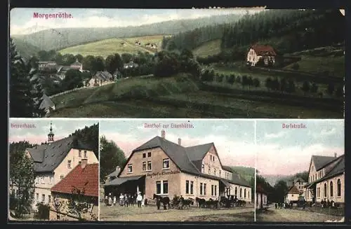 AK Morgenröthe, Gasthof zur Eisenhütte, Dorfstrasse, Herrenhaus