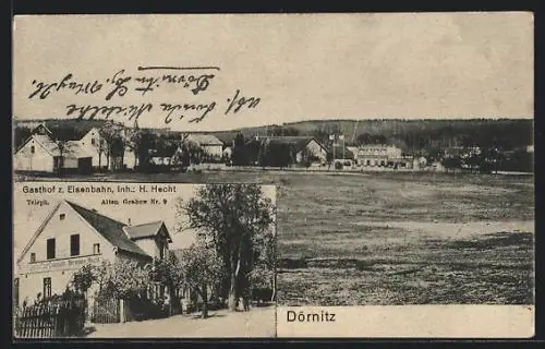 AK Dörnitz, Gasthof zur Eisenbahn, Teilansicht