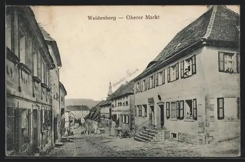 AK Weidenberg / Obfr., Strasse am Oberen Markt
