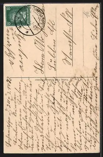 AK Hohenaspe, Friedenseiche, Kirche, Strassenpartie im Ortskern