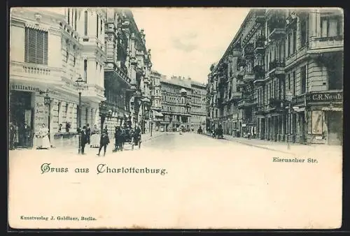 AK Berlin-Charlottenburg, Eisenacher Strasse mit Restaurant