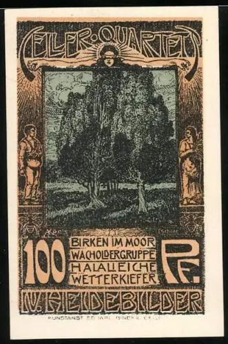 Notgeld Celle 1922, 100 Pfennig, Wacholdergruppe, Wappen