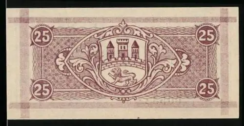 Notgeld Biedenkopf 1920, 25 Pfennig, Wappen