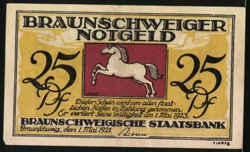 Notgeld Blankenburg a. Harz 1921, 25 Pfennig, Schloss