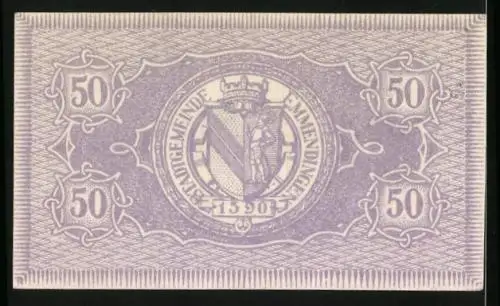 Notgeld Emmendingen 1917, 50 Pfennig, Stadtwappen