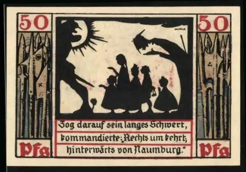 Notgeld Naumburg 1920, 50 Pfennig, Kinder folgen einem Riesen