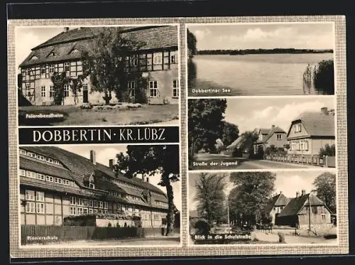 AK Dobbertin /Kr. Lübz, Strasse der Jugend, Pionierschule, Feierabendheim