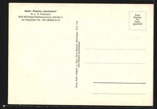 AK Willingen /Hochsauerland, Hotel-Pension Lärchenhof