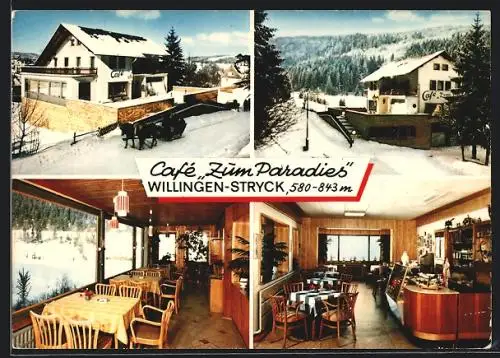 AK Willingen-Stryck, Café zum Paradies mit Restaurant und Pension