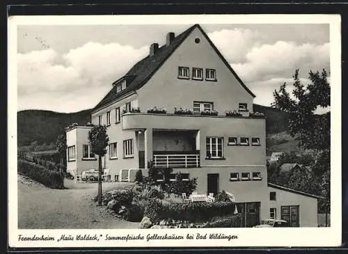 AK Gellershausen / Bad Wildungen, Hotel-Fremdenheim Haus Waldeck