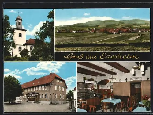 AK Edesheim / Leinetal, Kolonialwaren und Gasthaus zur Linde