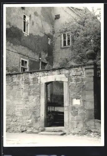 Foto-AK Bad Berka, Am Pfarrhaus im Jahr 1971