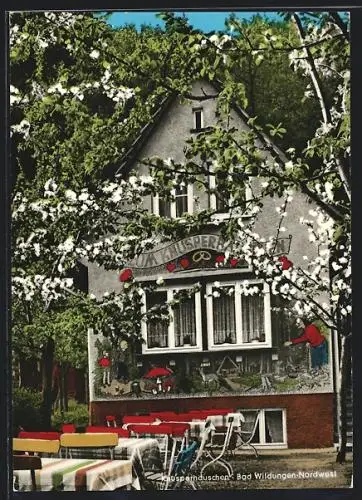 AK Bad Wildungen, Cafe Knusperhäuschen mit Terrasse