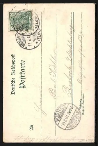 Lithographie Königstein /Elbe, Gesamtansicht der Ortschaft mit Elbe