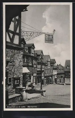 AK Braunfels a. d. Lahn, Gasthaus am Marktplatz