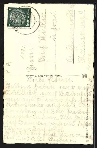 AK Braunfels, Marktplatz mit Gasthaus