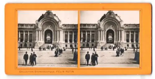 Stereo-Fotografie Felix Potin, Paris, Exposition 1900, Entree du Petit Palais