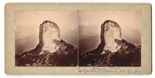 Stereo-Fotografie unbekannter Fotograf, Ansicht Interlaken, Blick auf die Schynige Platte, Gummihorn und Jungfrau