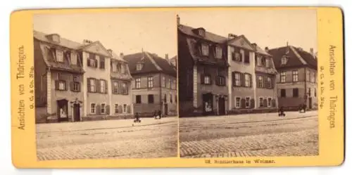 Stereo-Fotografie G. C. & Co., Nürnberg, Ansicht Weimar, Blick nach dem Schillerhaus