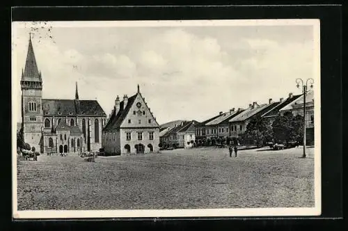 AK Bardejov, Ortspartie mit Kirche