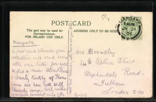 AK Margate, The Fort, Strassenbahn