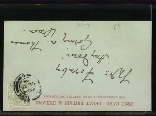 Mondschein-AK Folkestone, Harbour