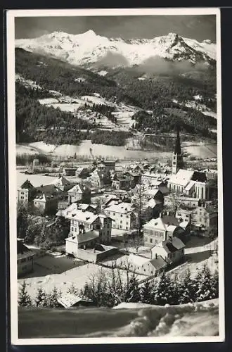 AK Hofgastein, Blick auf den verschneiten Ort