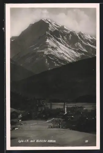 AK Igls i. T., Ortsansicht mit Habicht