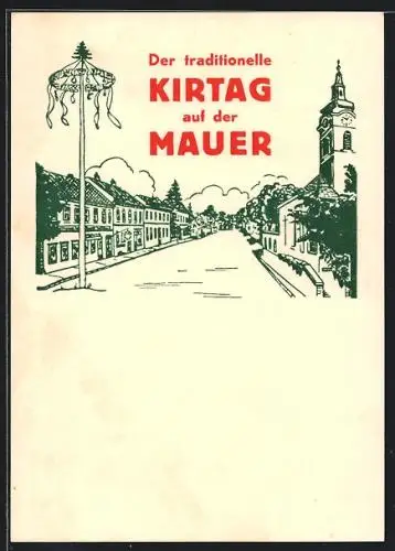Künstler-AK Wien-Mauer, Traditioneller Kirtag