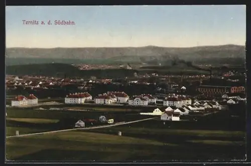 AK Ternitz a. d. Südbahn, Teilansicht mit Fabrik