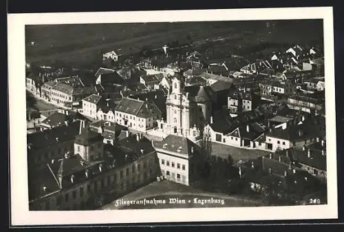 AK Laxenburg, Teilansicht mit Kirche