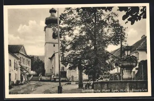 AK Ysper, Hauptplatz mit Kirche