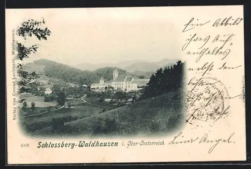 AK Waldhausen im Strudengau, Blick zum Schlossberg