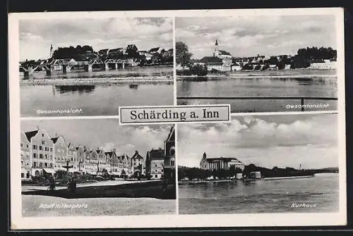 AK Schärding a. Inn, Kurhaus, platz, Gesamtansicht