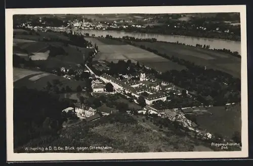 AK Wilhering a. D., Blick gegen Ottensheim