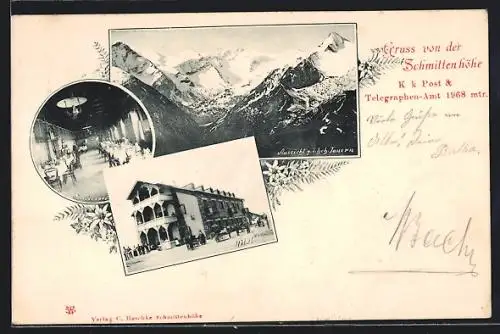 AK Schmittenhöhe, Hotel, Speisesaal, Aussicht gegen die hohen Tauern