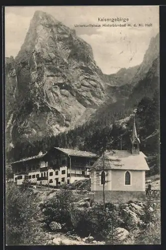 AK Hinterbärnbad, Gasthaus im Kaisergebirge