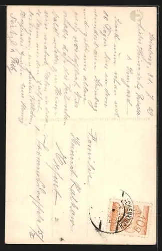 AK Steinberg, Ortsansicht mit Bergen