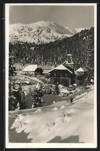 AK Judenburg, Gasthaus zur Schmelz mit Obernbergerkogel