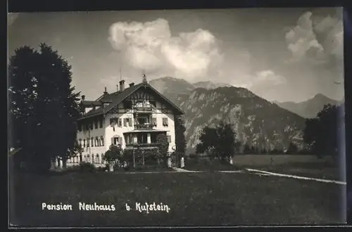 AK Kufstein, Pension Neuhaus gegen die Berge