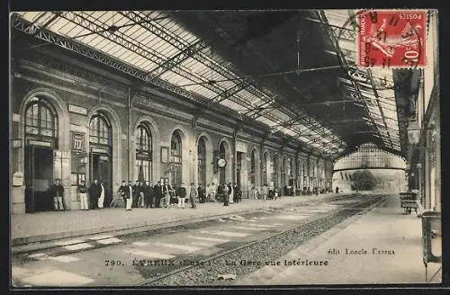 AK Evreux, la Gare, Bahnhof