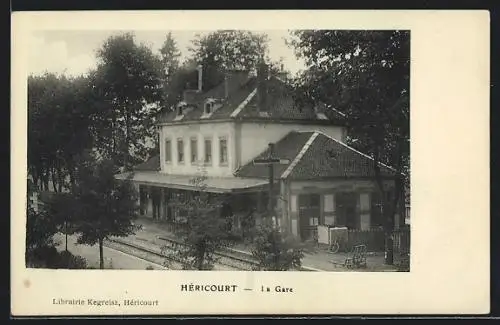 AK Héricourt, La Gare