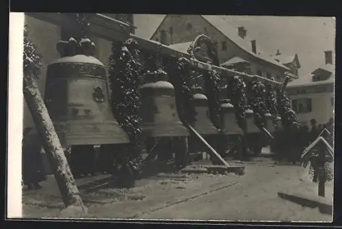 AK Appenzell, Neue Glocken auf einem Gestell, 1923