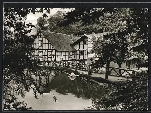 AK Marburg-Wehrshausen, Restaurant-Cafe-Hotel Dammühle Fam. Becker
