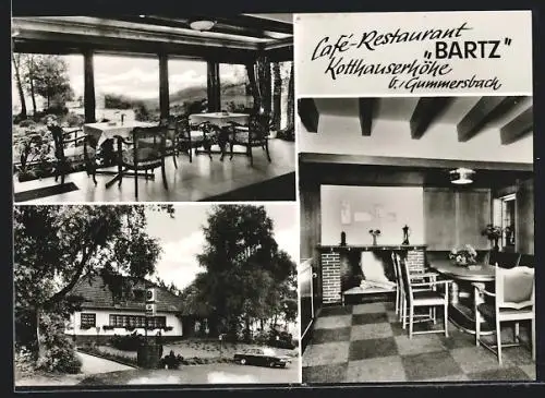 AK Kotthauserhöhe bei Gummersbach, Cafe-Restaurant Bartz, Innenansichten