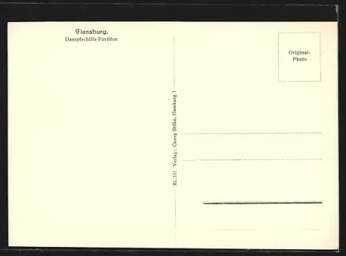 AK Flensburg, Dampfschiffs-Pavillon