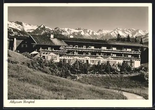 AK Sonthofen /Hochallgäu, Hotel Allgäuer Berghof mit Alpe Eck